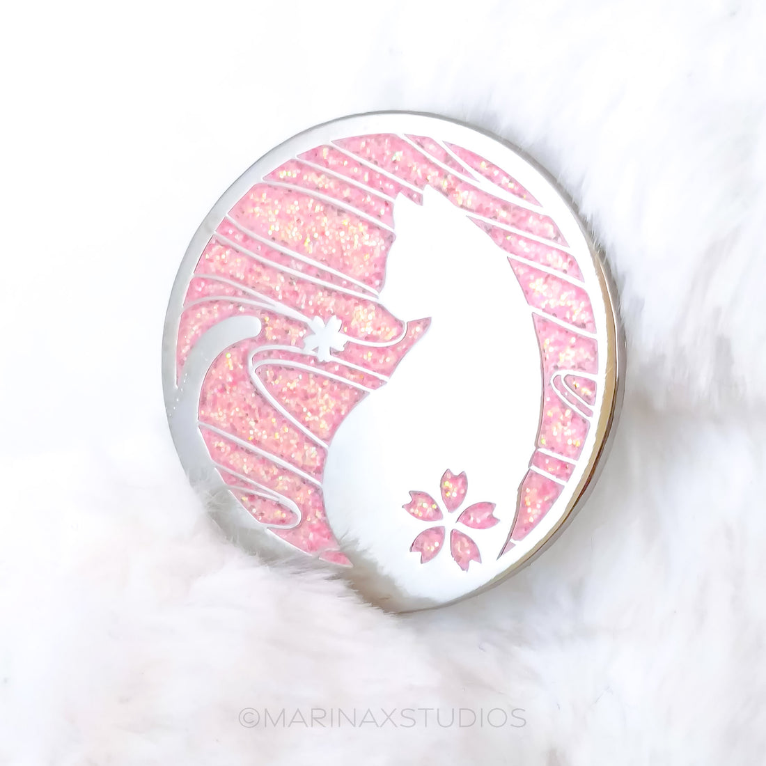 Sakura Cat Pin